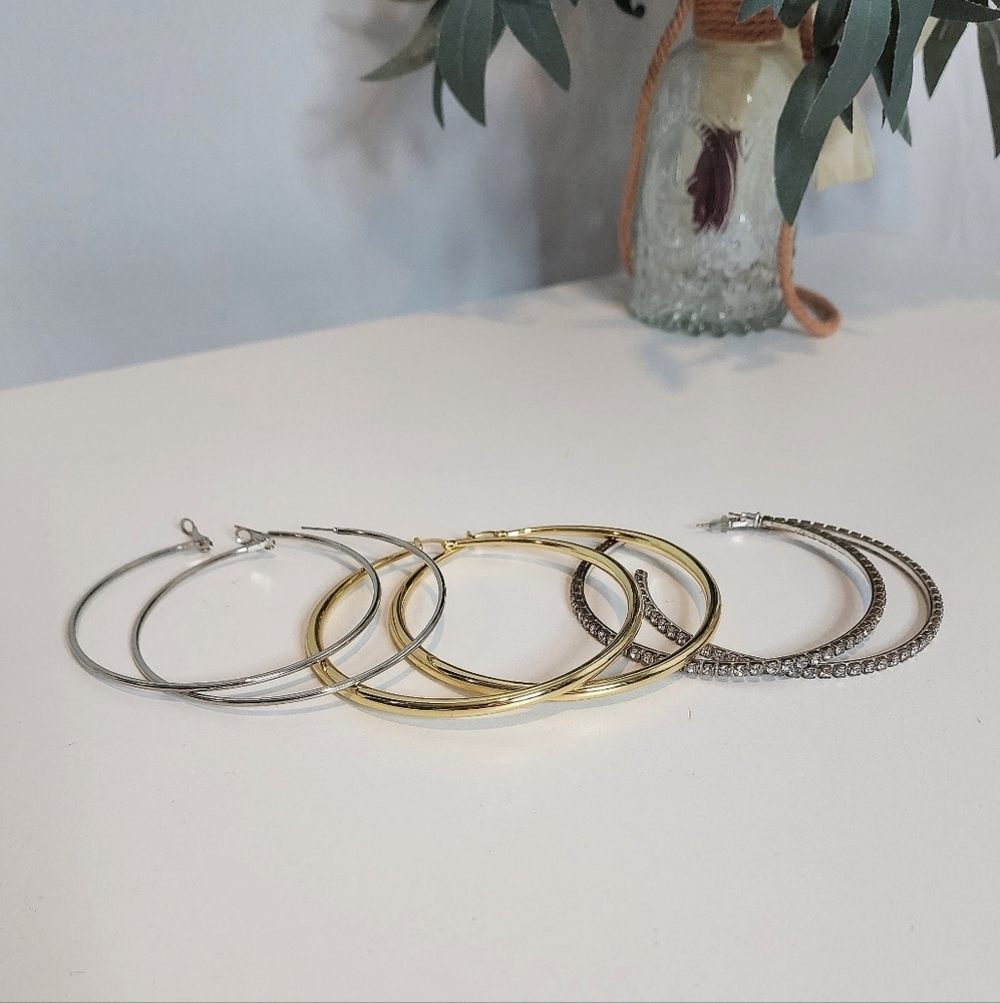 3 Pair Hoop Earrings 🔥